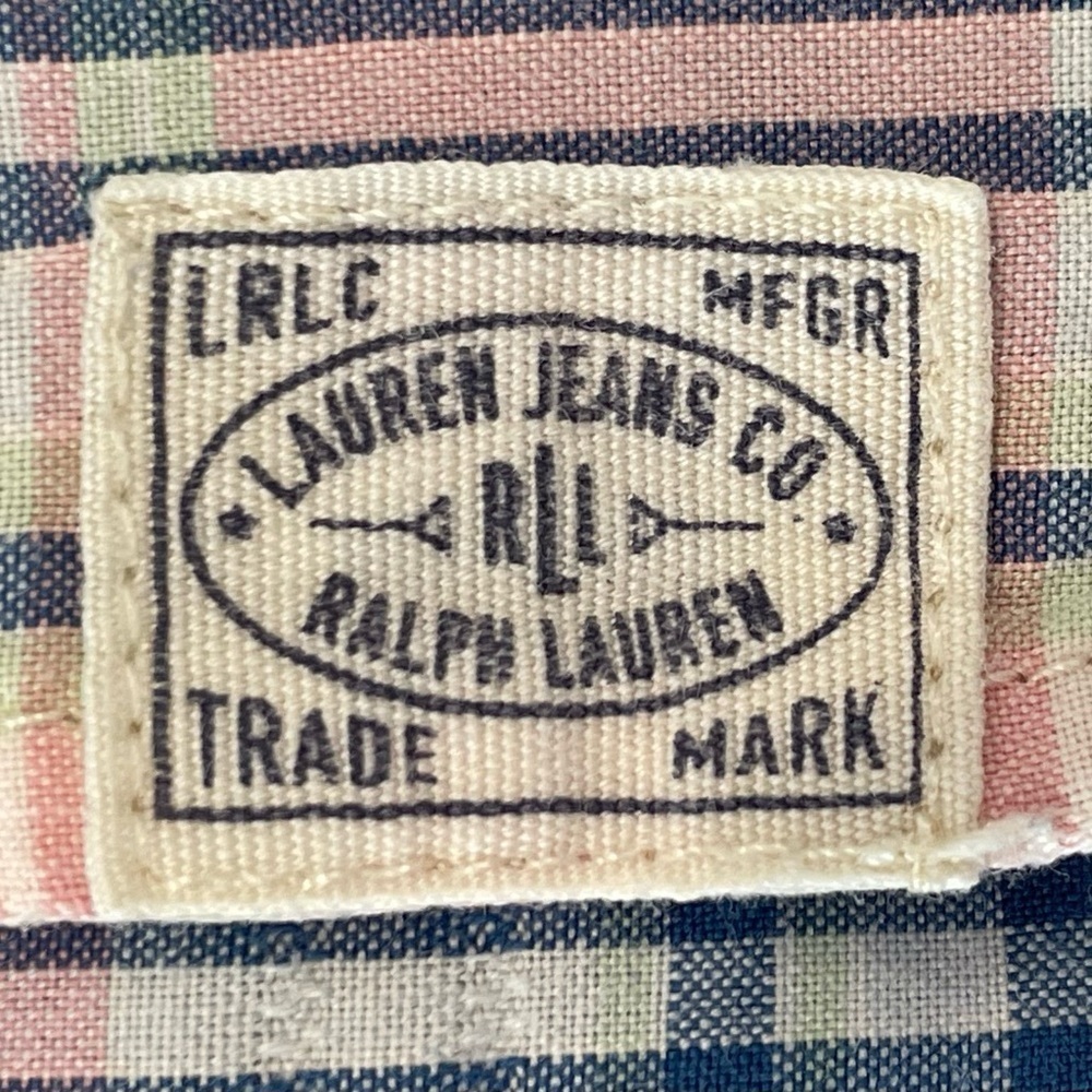 Lauren Ralph Lauren Women Shirt Size Small Pink Blue Button Down Rollup Sleeves - Picture 4 of 8